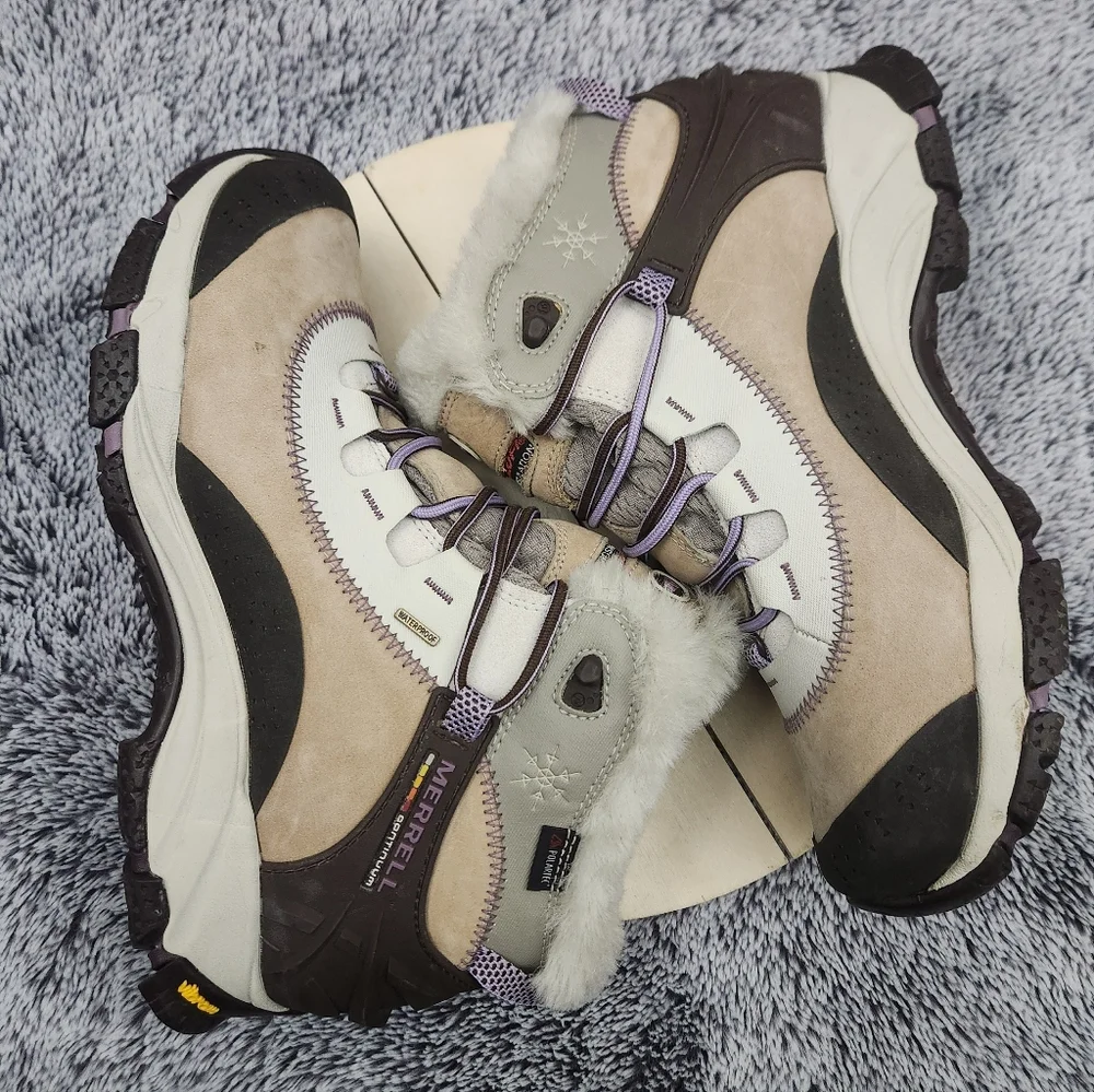 Merrell Polartec Continuum Thermo Arc 6 WP Brindle boots Women's Size 8.5 - Picture 5 of 9